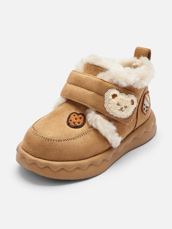 balabala Girl Toddler Velcro Plush Snow Boots