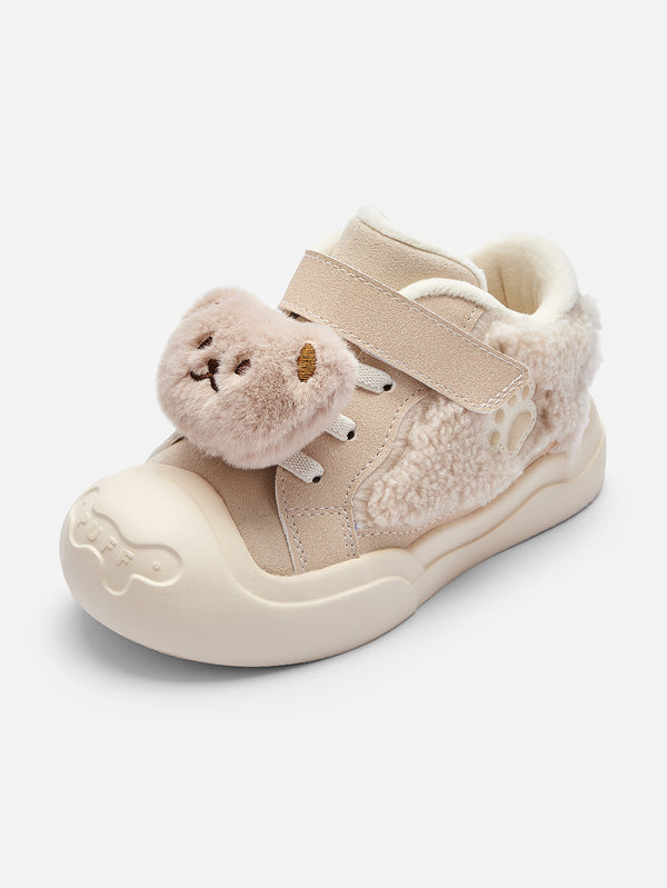 balabala Unisex Baby and Toddler Velcro Antibacterial Bear Sneakers