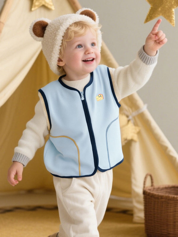 balabala Unisex Toddler Fleece Vest - Warm Thickened Winter Outerwear with 🐻Cute Animal Embroidery for Boys & Girls(🔥🔥🔥UP TO 50%OFF⏰LAST DAY)