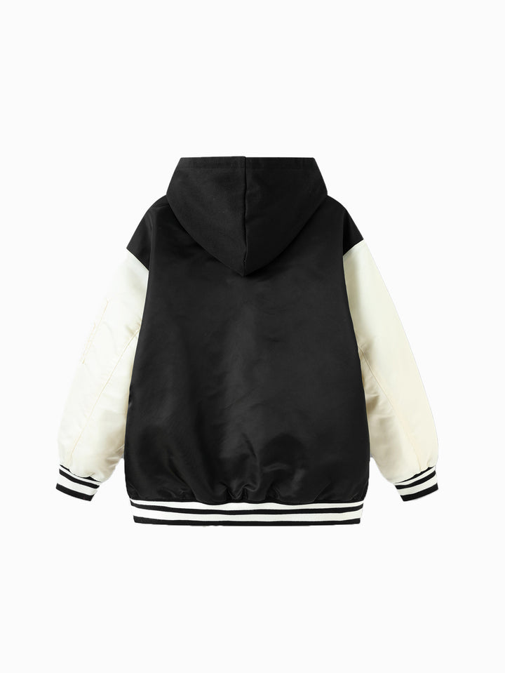 Black White Cotton Coat