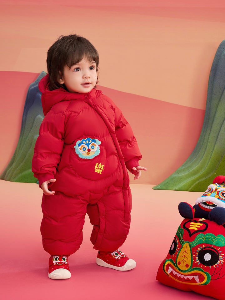 Chinese Red Outerwear Jumpsuits