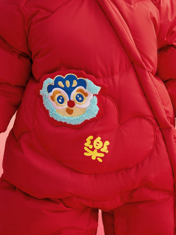 Chinese Red Outerwear Jumpsuits