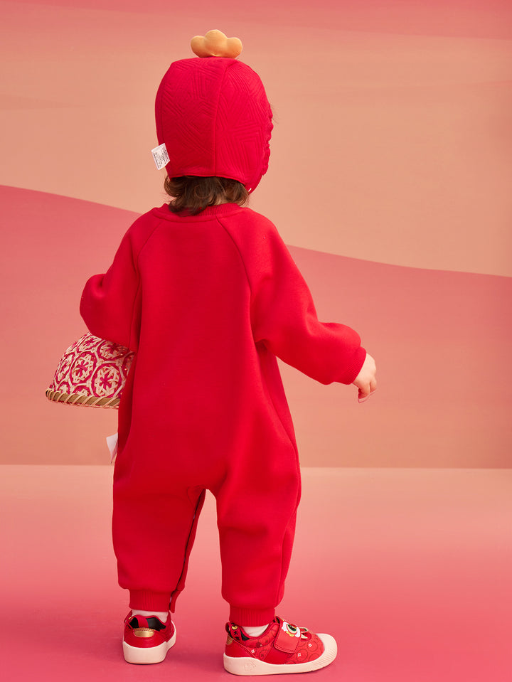 Chinese Red Outerwear Jumpsuits