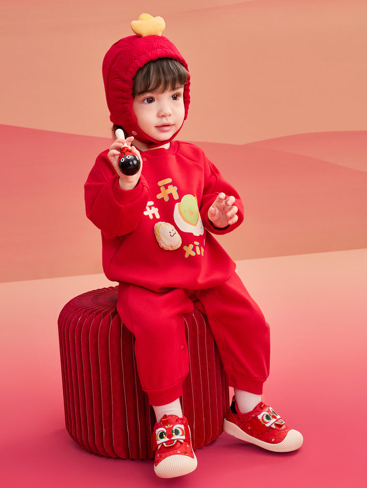 Chinese Red Outerwear Jumpsuits