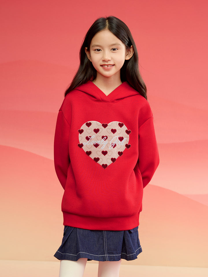 Chinese Red Long Sleeve Sweatshirt & Hoody