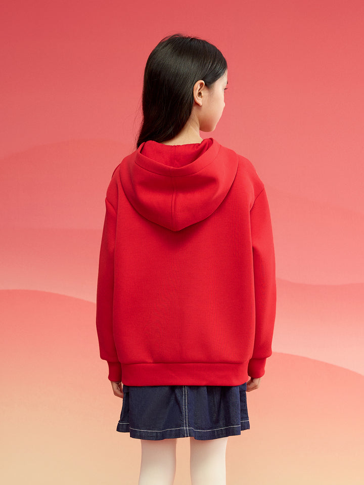 Chinese Red Long Sleeve Sweatshirt & Hoody