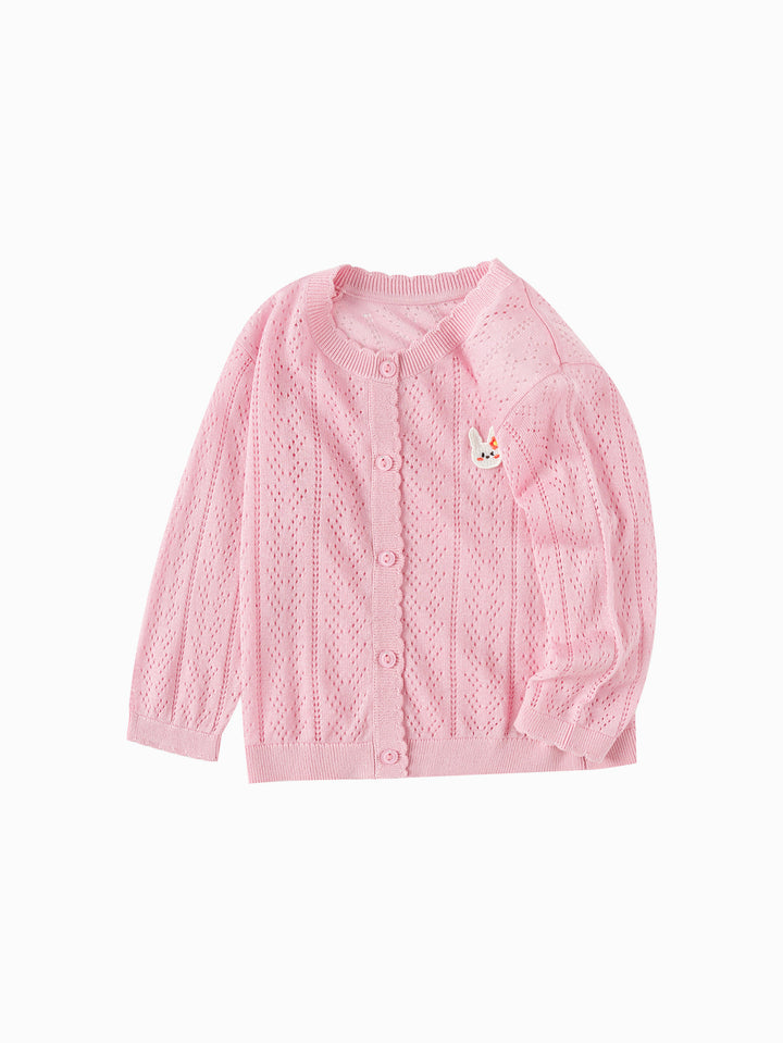 Visions Pink Baby Girl Wool Cardigan