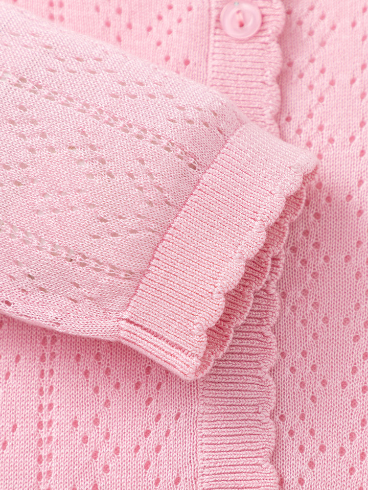 Visions Pink Baby Girl Wool Cardigan