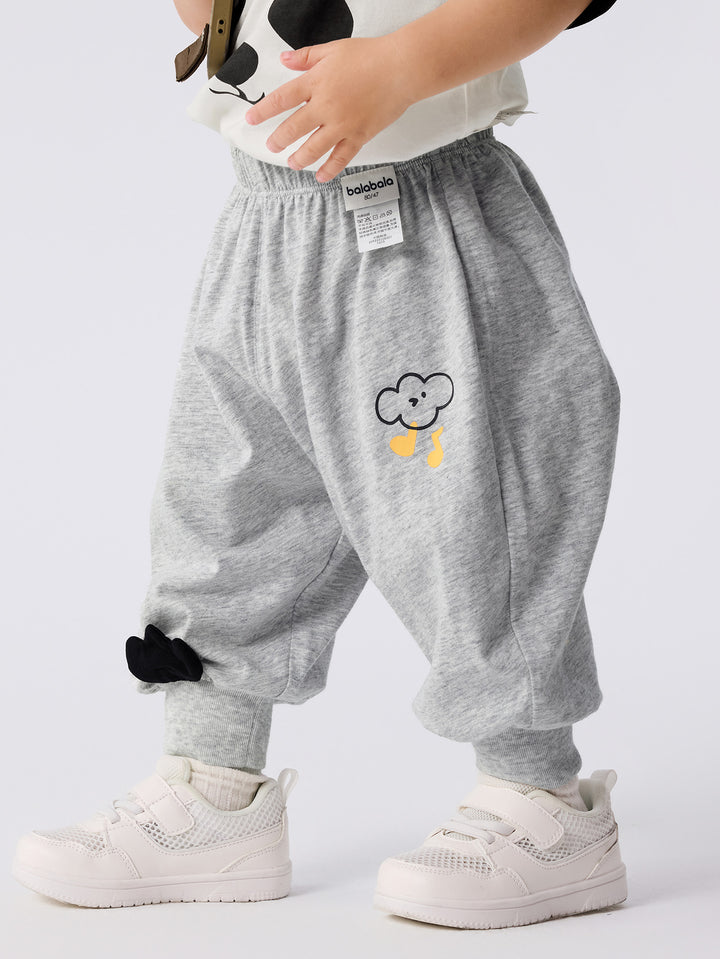 Light Melange Gray Baby Unisex Knit Trousers