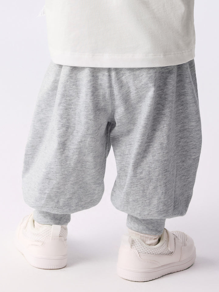 Light Melange Gray Baby Unisex Knit Trousers