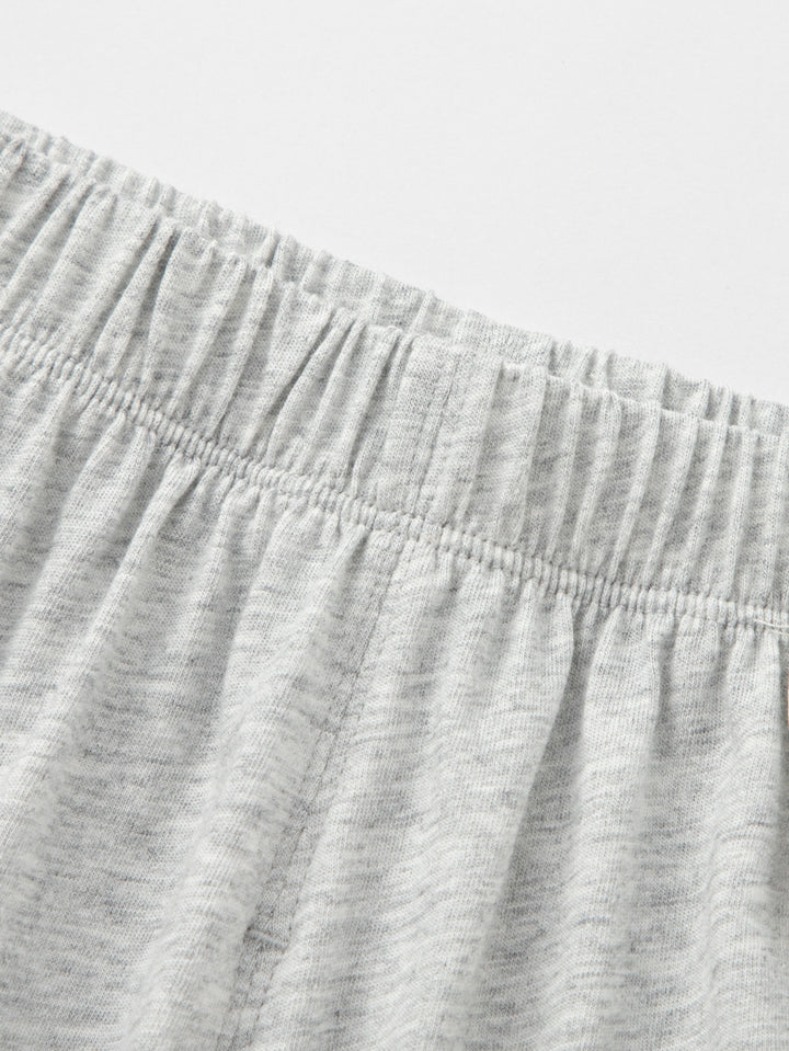 Light Melange Gray Baby Unisex Knit Trousers