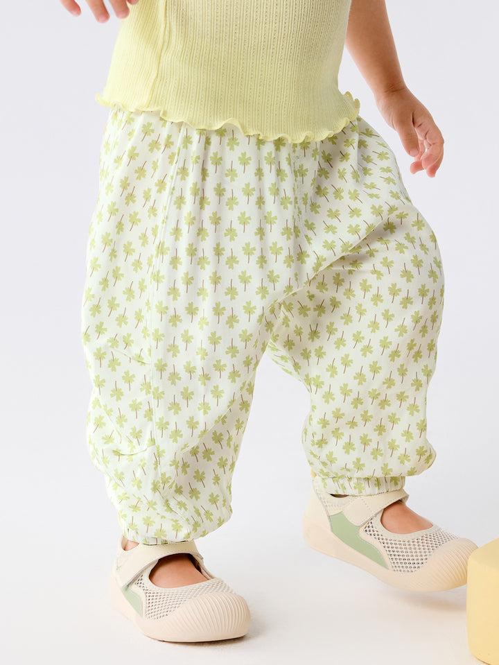 White Green Baby Unisex Trousers