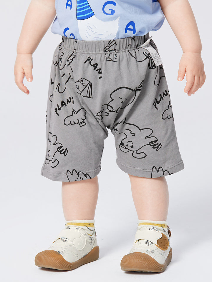 Gray Baby Unisex Knit Shorts