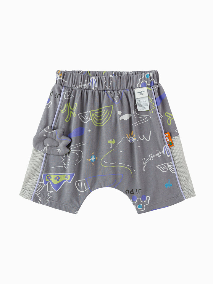 Gray Baby Unisex Knit Shorts