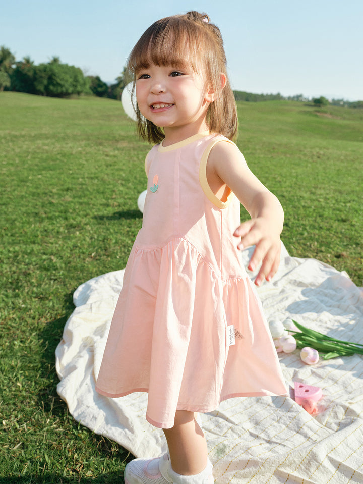 Pink Baby Girl Woven Dress