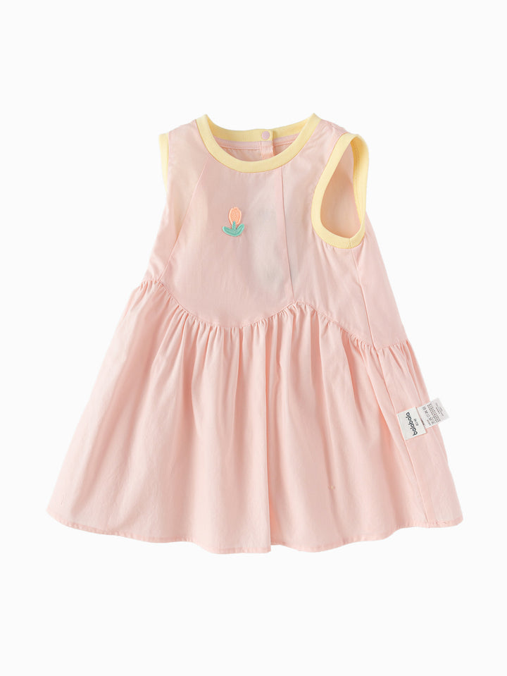 Pink Baby Girl Woven Dress