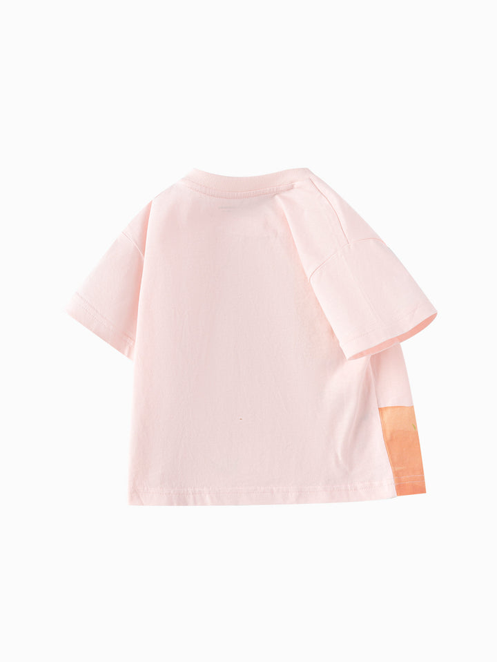 Visions Pink Baby Unisex Round V-Neck Short-Sleeved T-Shirt