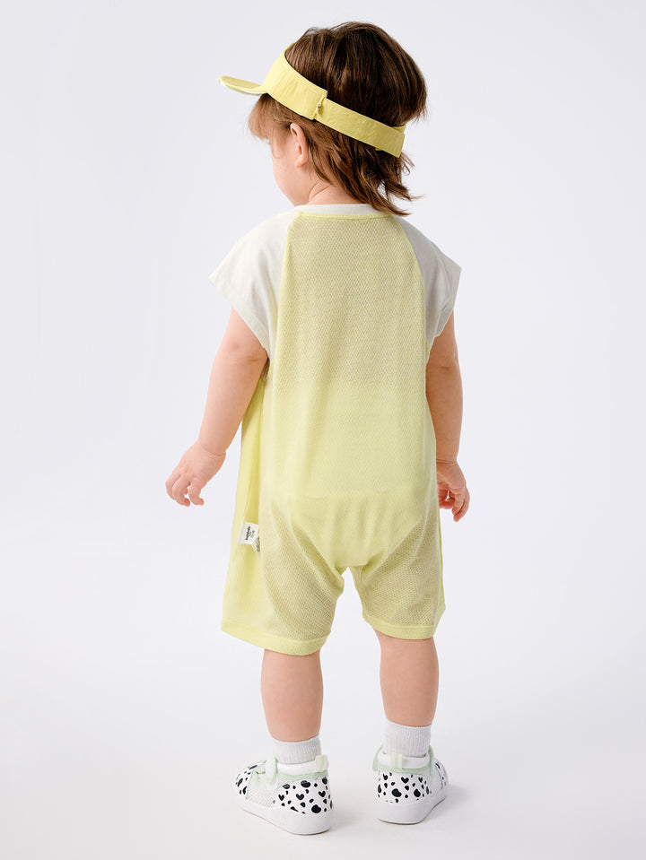 Lemon yellow Baby Unisex Knitted Jumpsuit