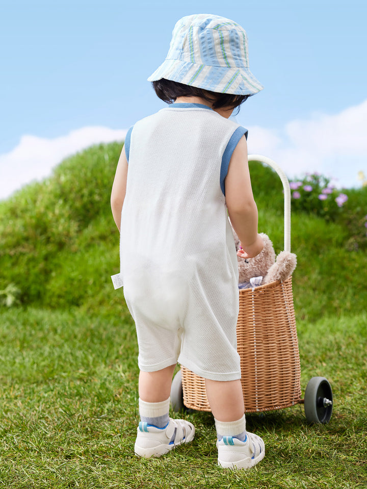 Raw White Baby Unisex Knitted Jumpsuit