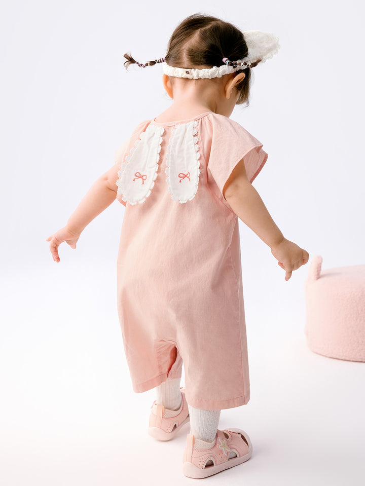 Pink Baby Unisex Woven Jumpsuit