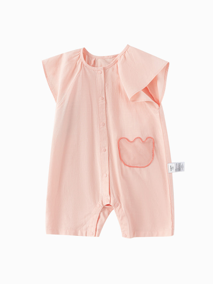 Pink Baby Unisex Woven Jumpsuit