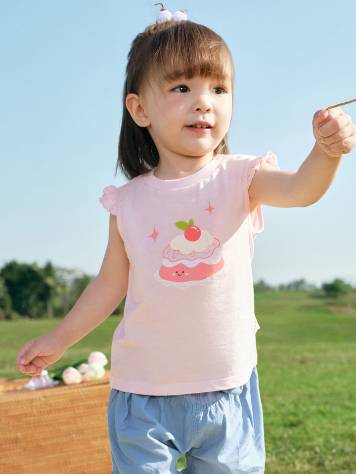 Visions Pink Baby Girl Wide Shoulder Tank