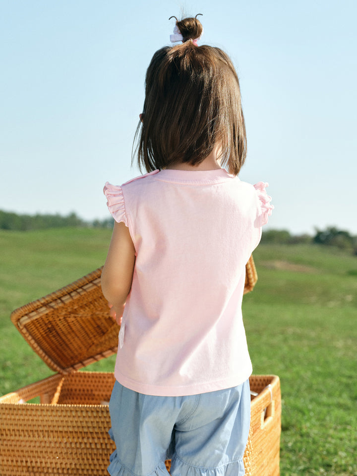 Visions Pink Baby Girl Wide Shoulder Tank