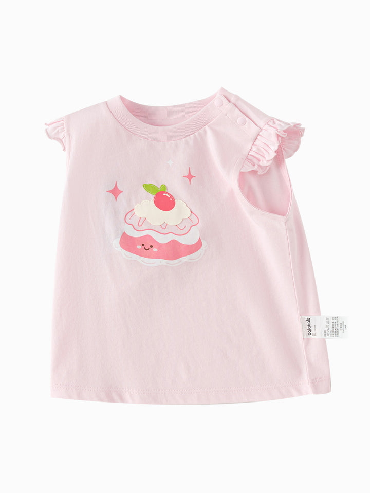 Visions Pink Baby Girl Wide Shoulder Tank