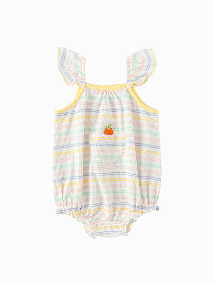 Yellow Red Baby Girl Outdoor Bodysuit