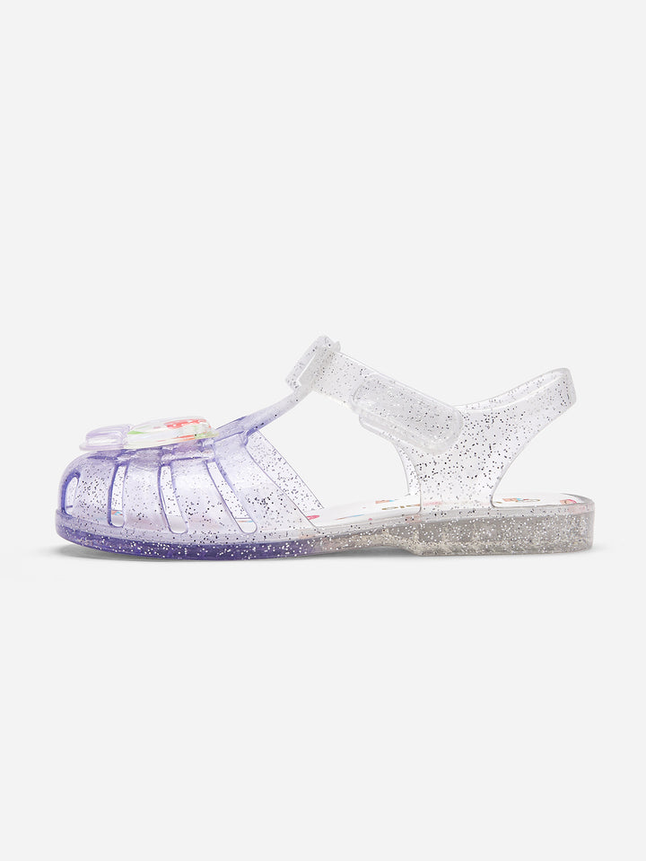 White Purple Baby Girl Sandal