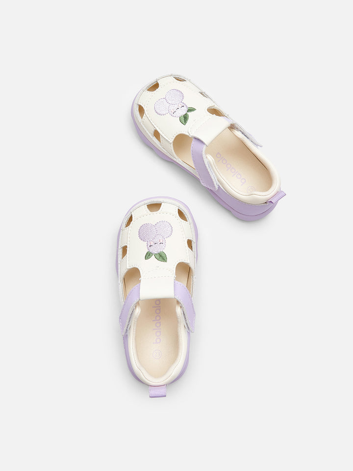 White Purple Baby Girl Sandal