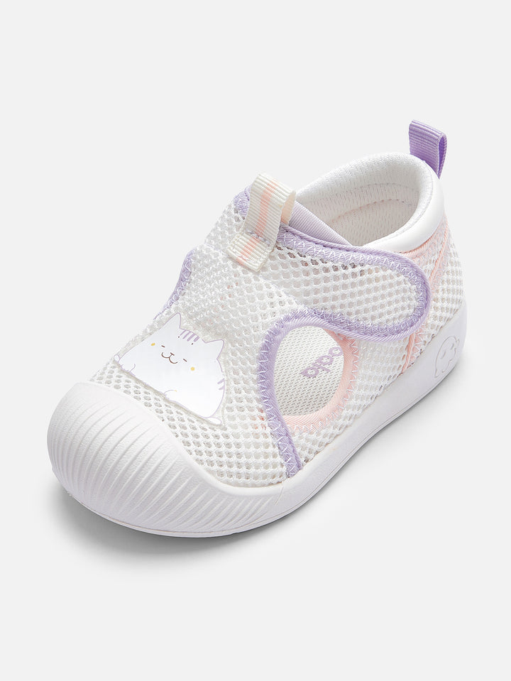 White Purple Baby Girl Pre-Walker