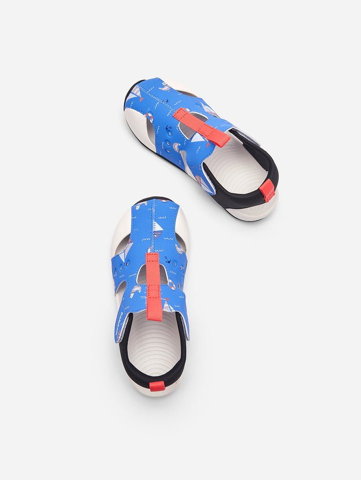 Blue Black Baby Girl Sports Sandals