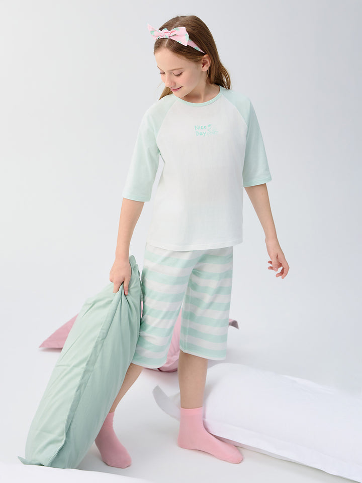 Green Kids Unisex Home-Wear Suit