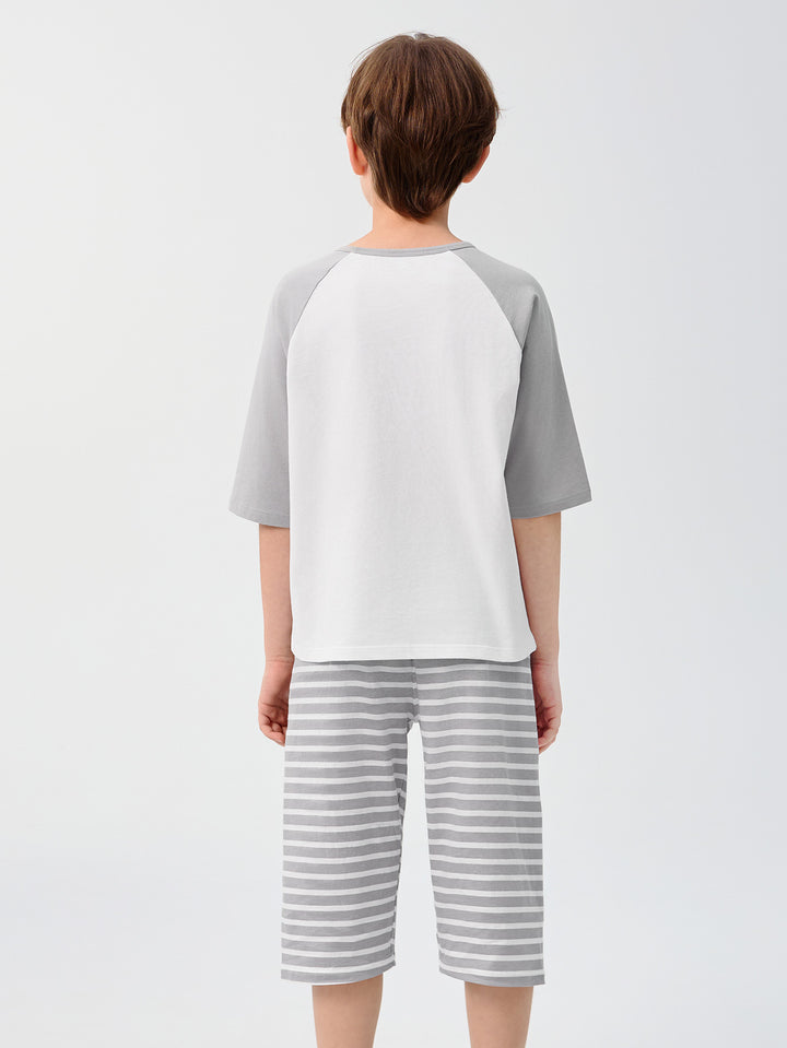 Gray Kids Unisex Home-Wear Suit