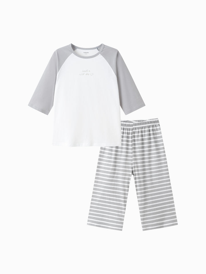 Gray Kids Unisex Home-Wear Suit