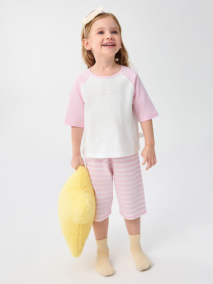 Pink Kids Unisex Home-Wear Suit