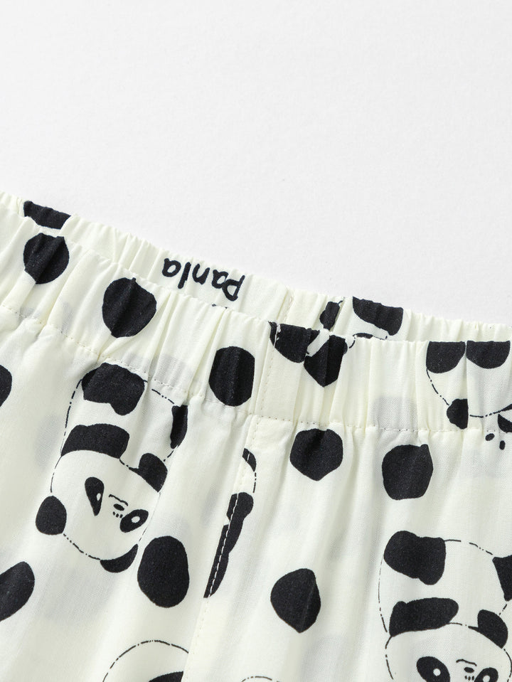 White Black Toddler Unisex Home Trousers