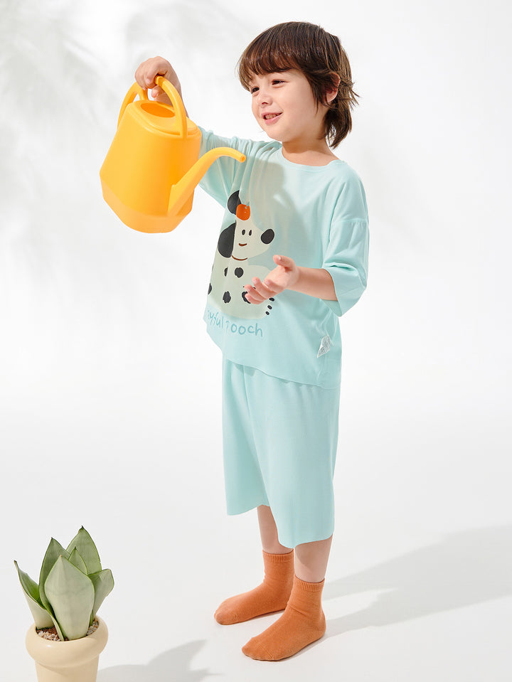 Green Toddler Unisex Home-Wear Suit