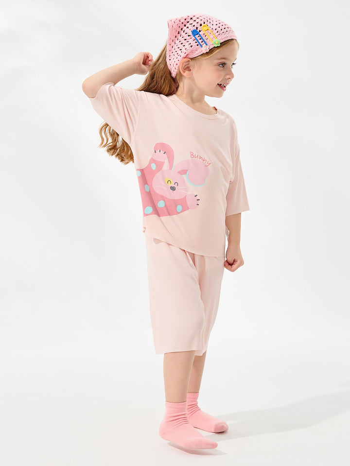 Pink Toddler Unisex Home-Wear Suit