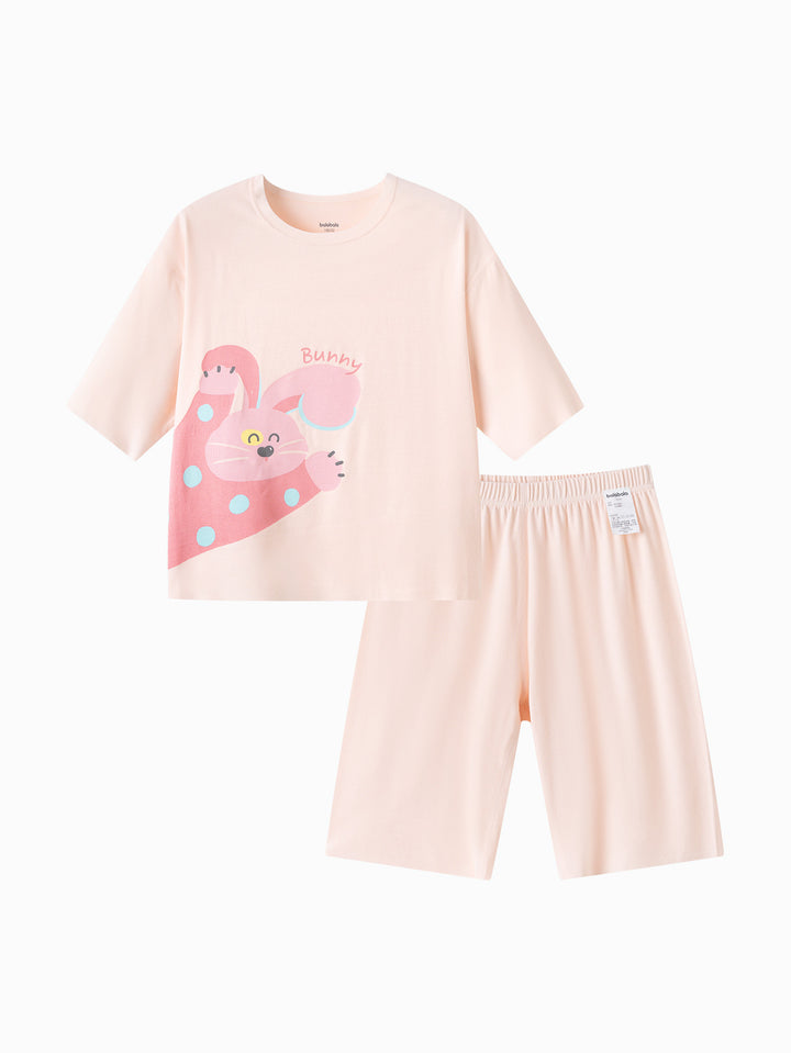 Pink Toddler Unisex Home-Wear Suit