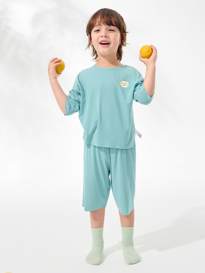 Blue Toddler Unisex Home-Wear Suit