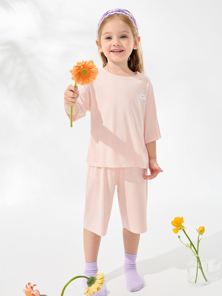 Pink Toddler Unisex Home-Wear Suit