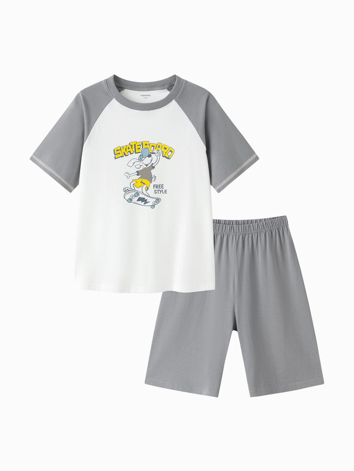 Gray Kids Unisex Home-Wear Suit