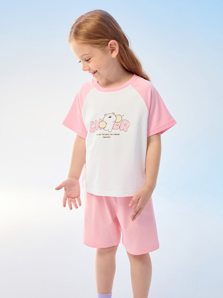 Pink Kids Unisex Home-Wear Suit