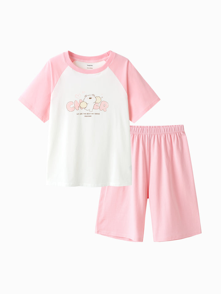 Pink Kids Unisex Home-Wear Suit