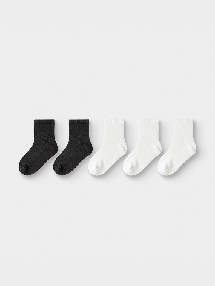 White Black Kids Unisex Socks