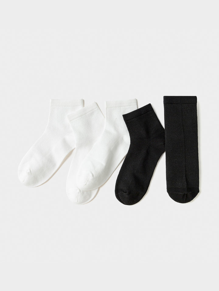 White Black Kids Unisex Socks