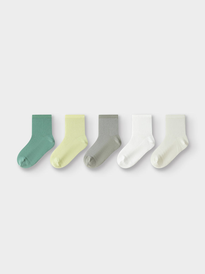 Green Gray Kids Unisex Socks