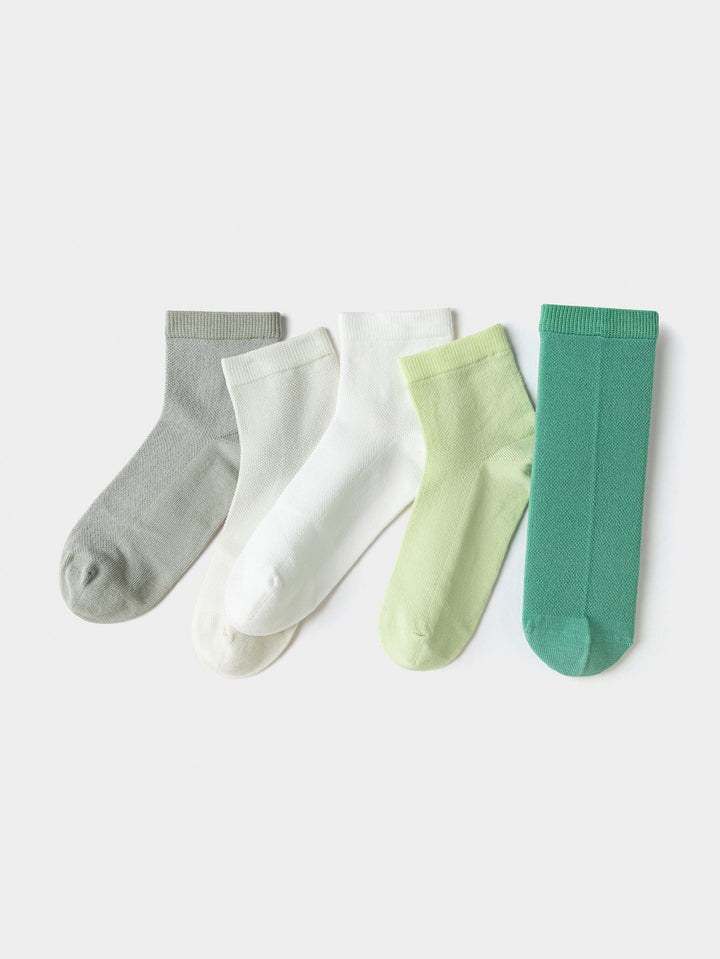 Green Gray Kids Unisex Socks